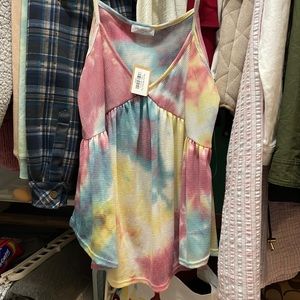 Vestique Tie Dye See The Rainbow Tank Top